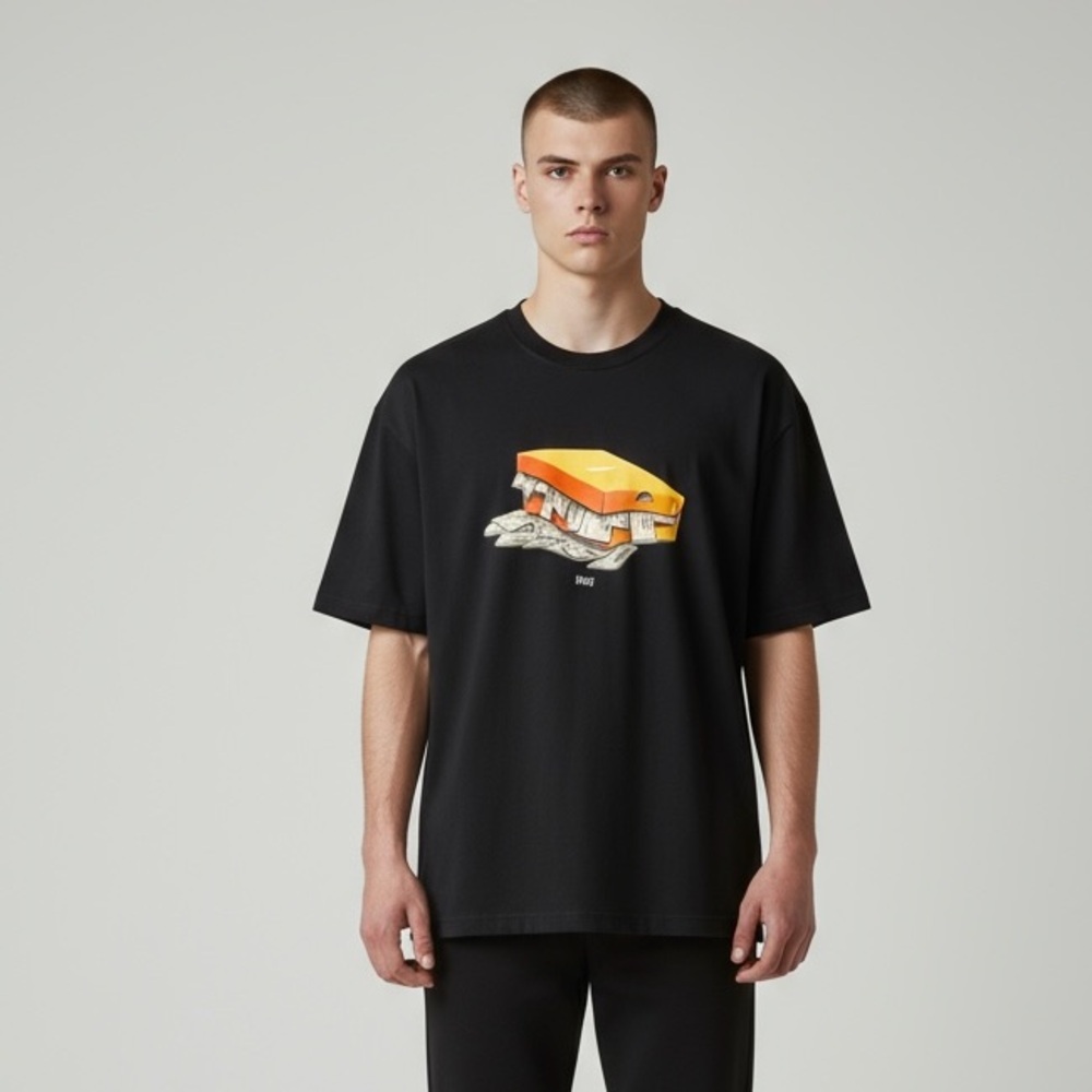 Point‎ Blank Size 2X Box Money Black Mens Short Sleeve Crewneck Cotton Tshirt